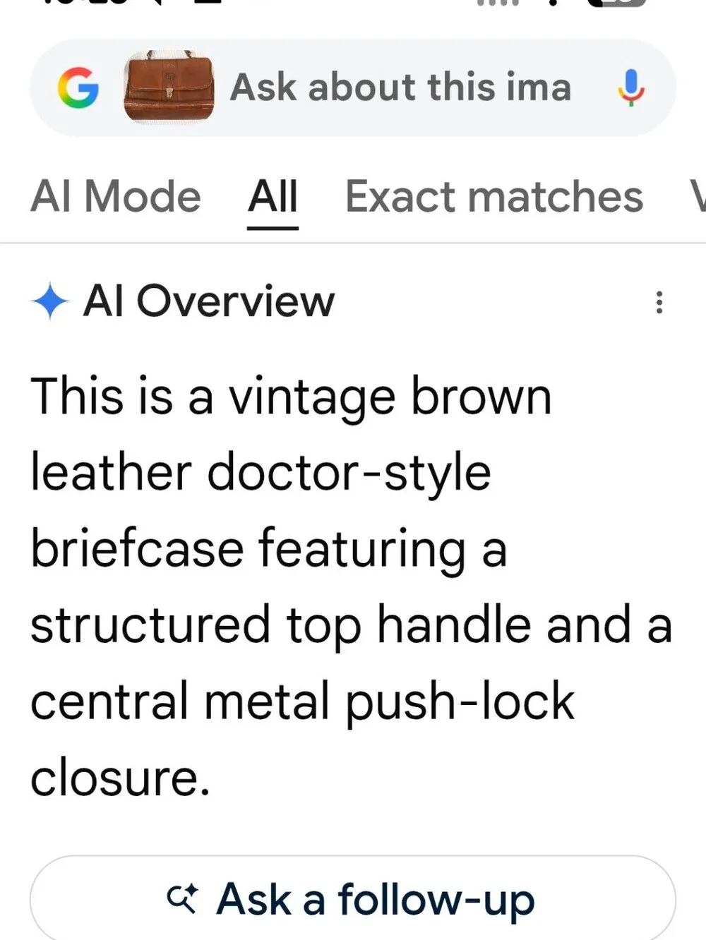 Italian Vintage Brown Leather Doctor-Style Briefcase Satchel